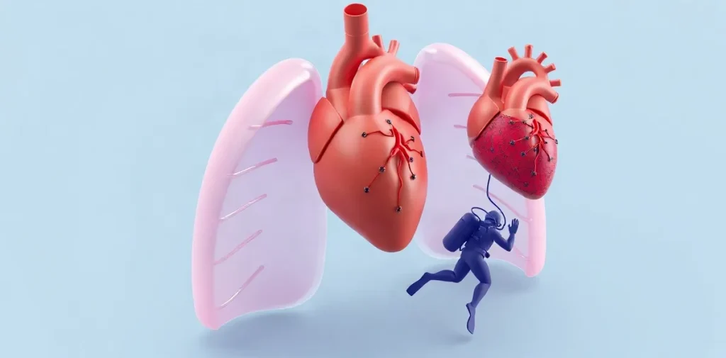 Hero illustration for the article “Understanding the Physiology of Breath-Hold Diving”