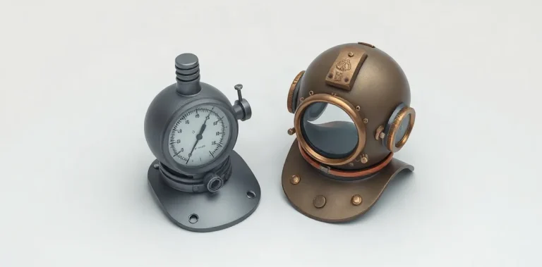 Hero illustration for the article “Haldane, Hill and Siebe: Diving History”
