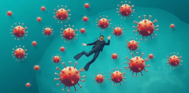 Hero illustration for the article “How Dive-Induced Stress Impacts Immune Function and Recovery”