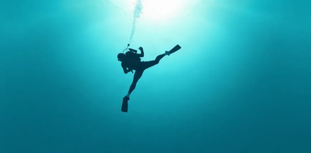 Hero illustration for the article “How Hydrodynamics Boost Diver Efficiency and Safety”