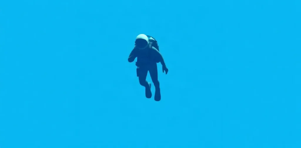 Hero illustration for the article “Impact of Microgravity on Dive Physiology and Safety”