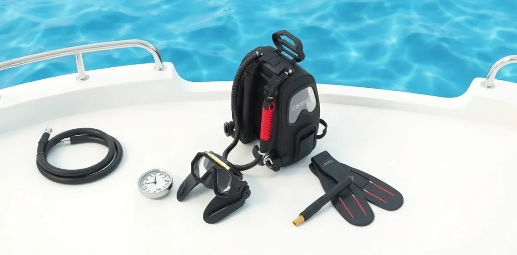 Hero illustration for the article “Scuba Diving Basics: Gear, Training, First Steps”