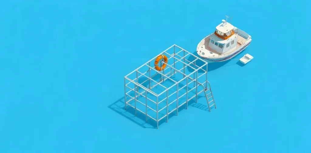 Hero illustration for the article “Shark Cage Diving: What to Know Before You Go”