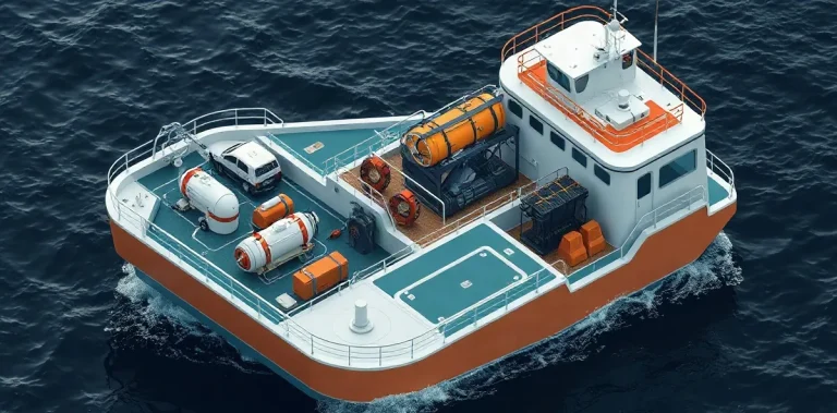 Hero illustration for the article “Design of the Next Generation of Research Vessels”