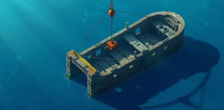 Hero illustration for the article “Diving Science in Shipwreck Salvage”