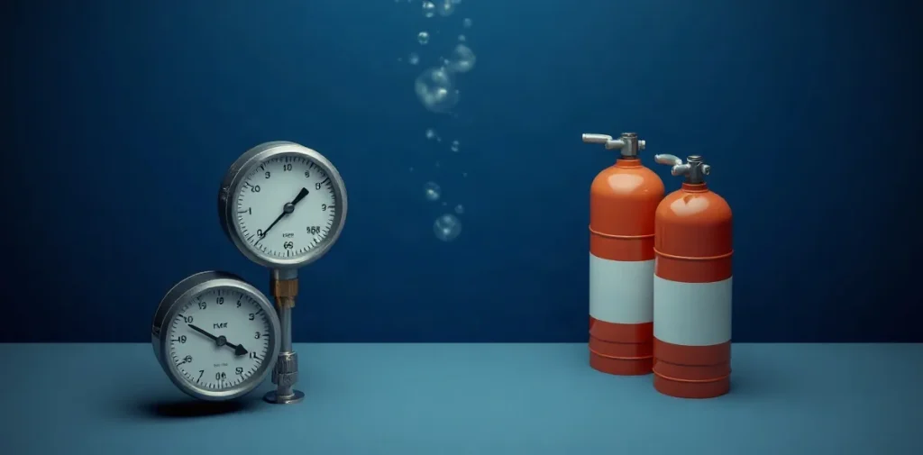 Hero illustration for the article “Hydrogen Diving and Decompression Science”