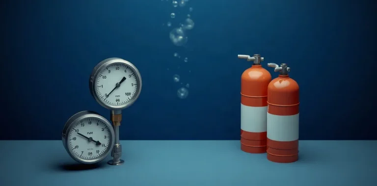 Hero illustration for the article “Hydrogen Diving and Decompression Science”