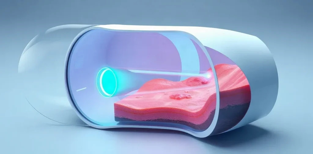 Hero illustration for the article “Hyperbaric Oxygen and Necrotizing Fasciitis”
