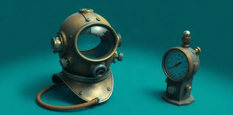 Hero illustration for the article “NEDU’s First 50 Years: Diving Research History”