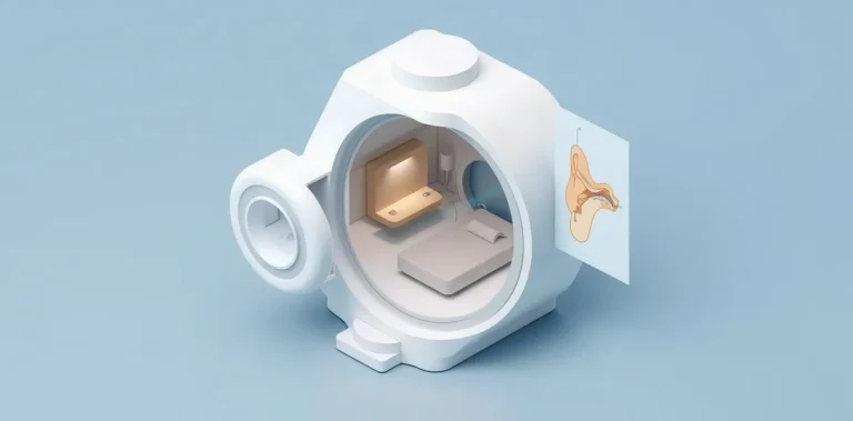 Hero illustration for the article “Otic and Sinus Barotrauma in Hyperbaric Chambers”