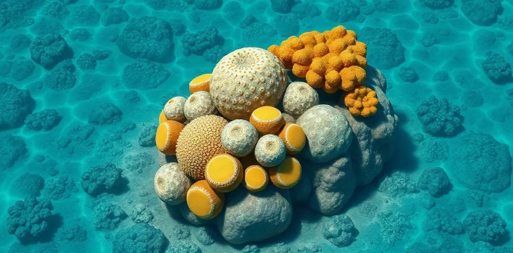Hero illustration for the article “Population Dynamics of a Sponge Disease on Caribbean Reefs”