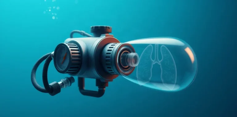 Hero illustration for the article “Pulmonary Function in Working Divers Using Nitrox”