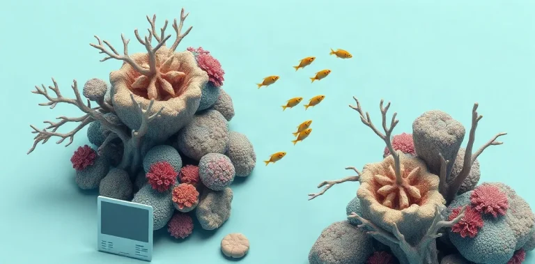 Hero illustration for the article “Tektite Program: Ecology of Coral-Reef Fishes”